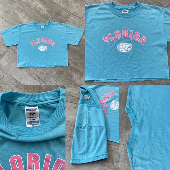 University of Florida Light Blue Gators Cropped Tee Size S - Picture 4 of 4